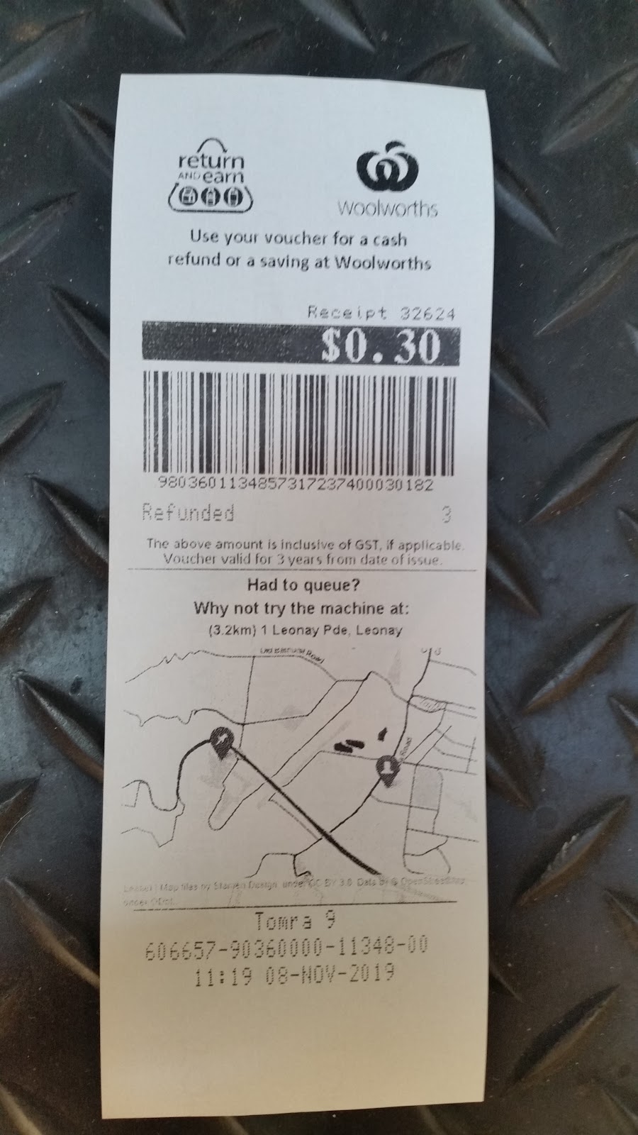 Return and Earn TOMRA Reverse Vending Machine | 72/82 Mulgoa Rd, Penrith NSW 2750, Australia | Phone: 1800 290 691