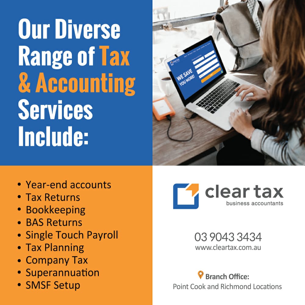 Clear Tax Accountants - Point Cook | 132 Dunnings Rd, Point Cook VIC 3030, Australia | Phone: (03) 9043 3434