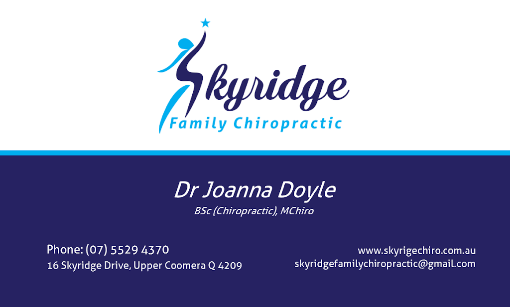 Dr Joanna Doyle, Chiropractor | health | 16 Skyridge Dr, Upper Coomera QLD 4209, Australia | 0755294370 OR +61 7 5529 4370