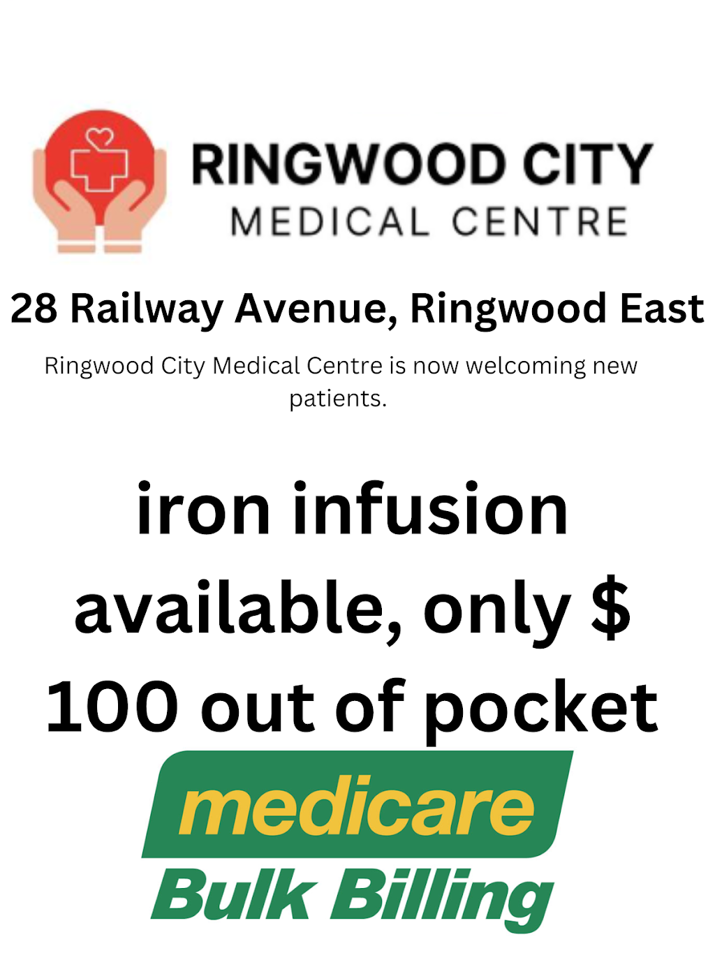 Ringwood City Medical Centre | 28 Railway Ave, Ringwood East VIC 3135, Australia | Phone: (03) 8845 1380