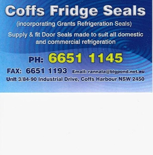 COFFS FRIDGE SEALS | UNIT 3/84-90 Industrial Dr, North Boambee Valley NSW 2450, Australia | Phone: (02) 6651 1145