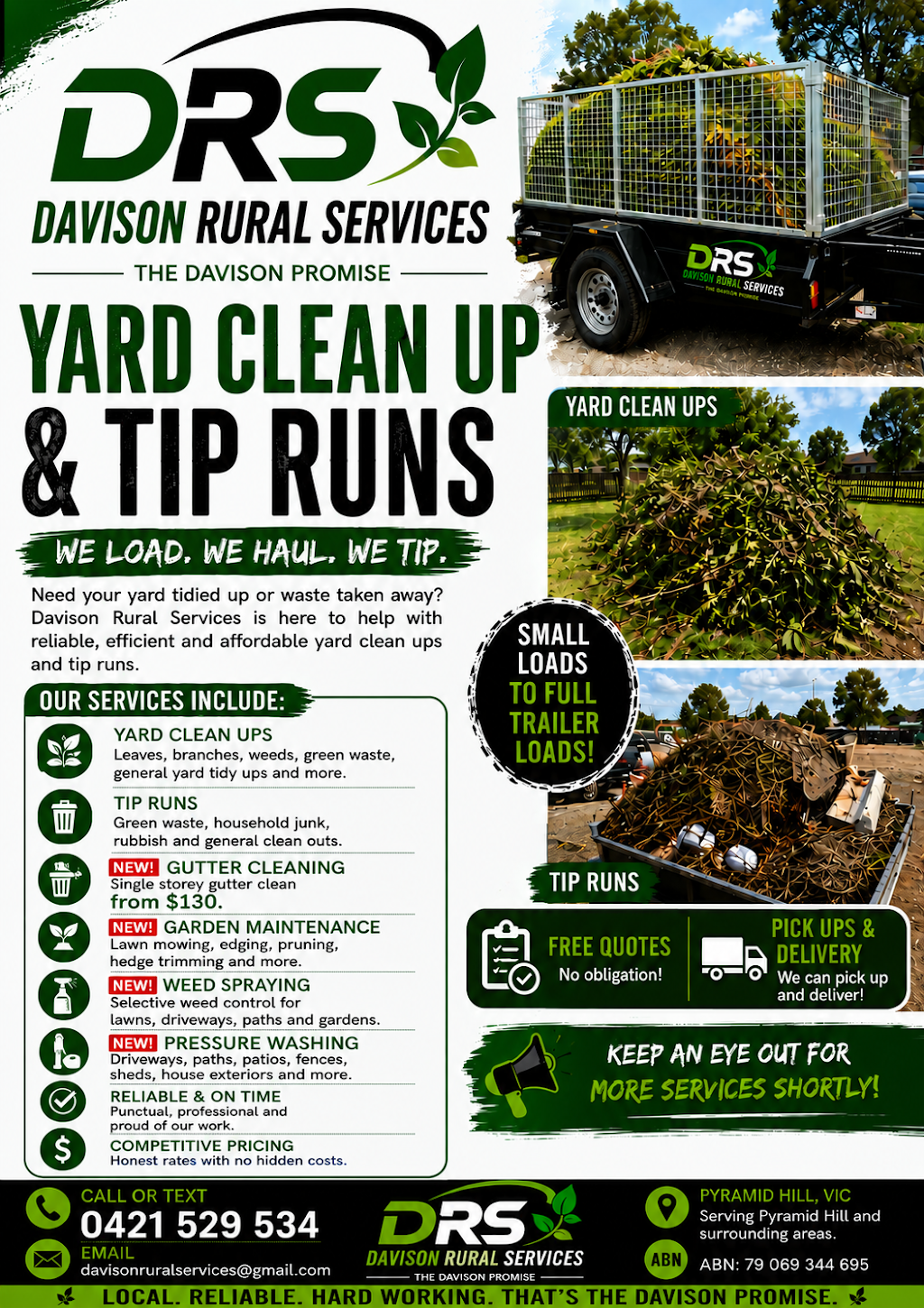 Davison Rural Services | 80 Kelly St, Pyramid Hill VIC 3575, Australia | Phone: 0421 529 534