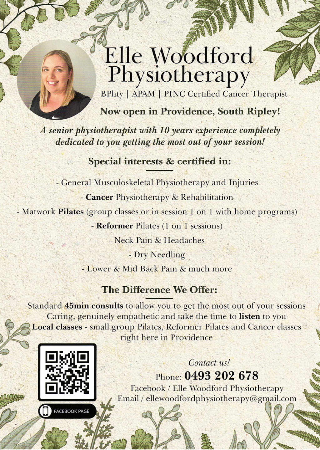 Elle Woodford Physiotherapy | physiotherapist | Orpheus Court, South Ripley QLD 4306, Australia | 0493202678 OR +61 493 202 678
