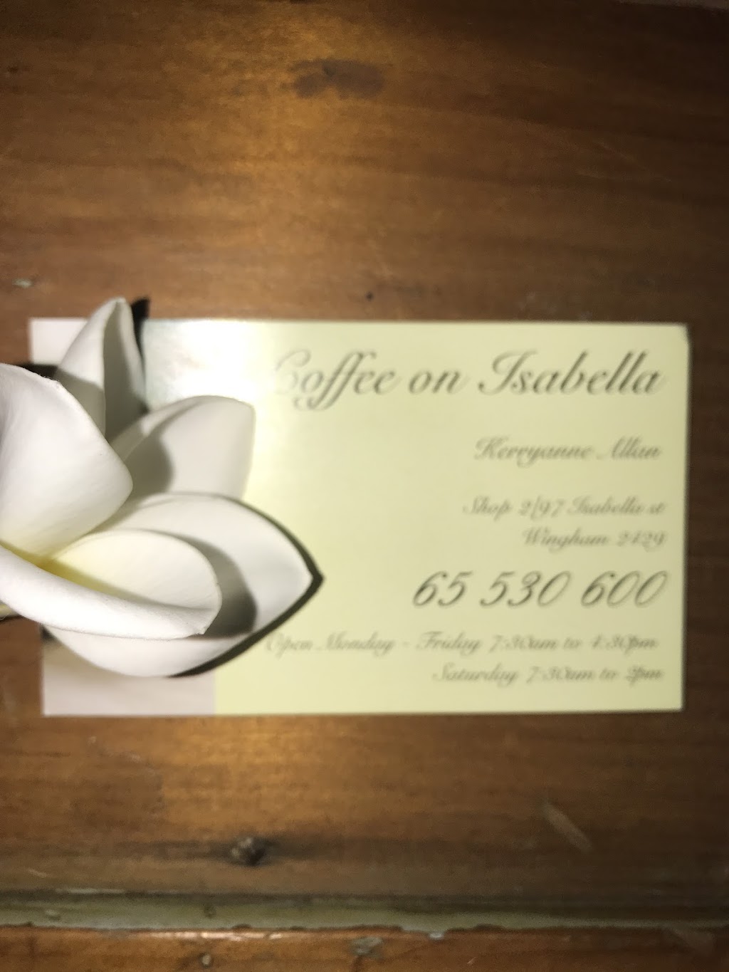 Coffee On Isabella | cafe | 97 Isabella St, Wingham NSW 2429, Australia | 0265530600 OR +61 2 6553 0600