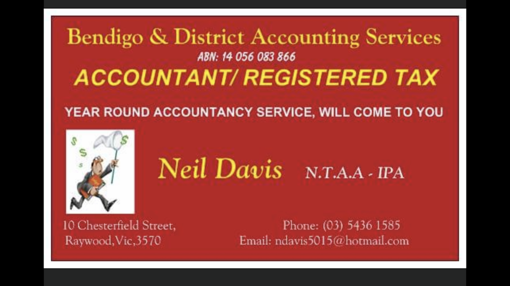 Bendigo & District Accounting Services | accounting | 10 Chesterfield St, Raywood VIC 3570, Australia | 0354361585 OR +61 3 5436 1585
