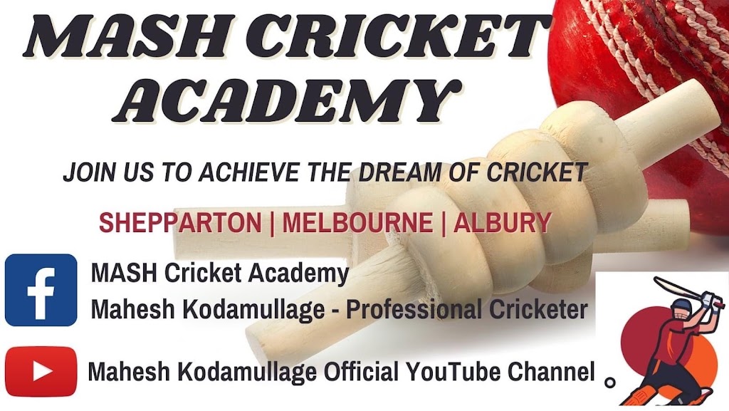 MASH Cricket Academy | point of interest | Quinan Parade, Shepparton VIC 3630, Australia | 0452053570 OR +61 452 053 570