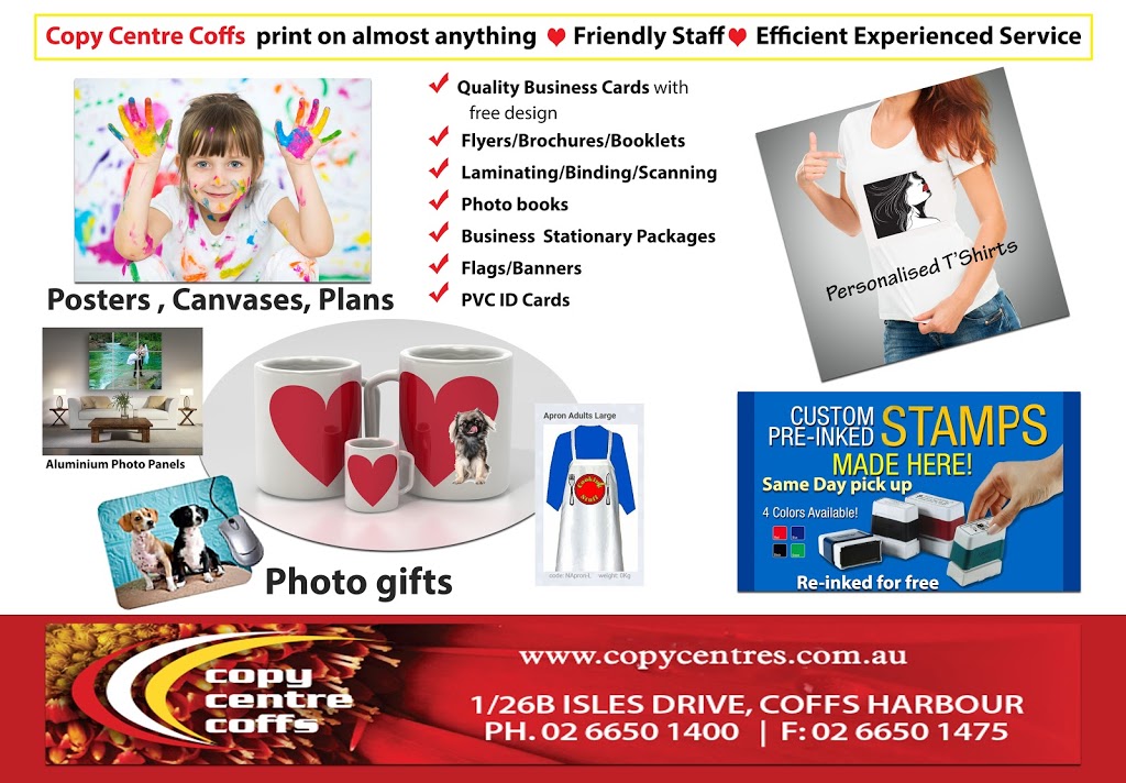 Copy Centre Coffs | store | 1/26B Isles Dr, Coffs Harbour NSW 2450, Australia | 0266501400 OR +61 2 6650 1400
