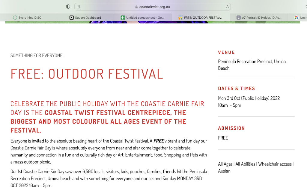 Coastal Twist Fair Day | Umina Beach NSW 2257, Australia | Phone: (02) 4314 6004