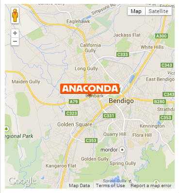 Anaconda Bendigo | 8 Marong Rd, Ironbark VIC 3550, Australia | Phone: (03) 4433 8800