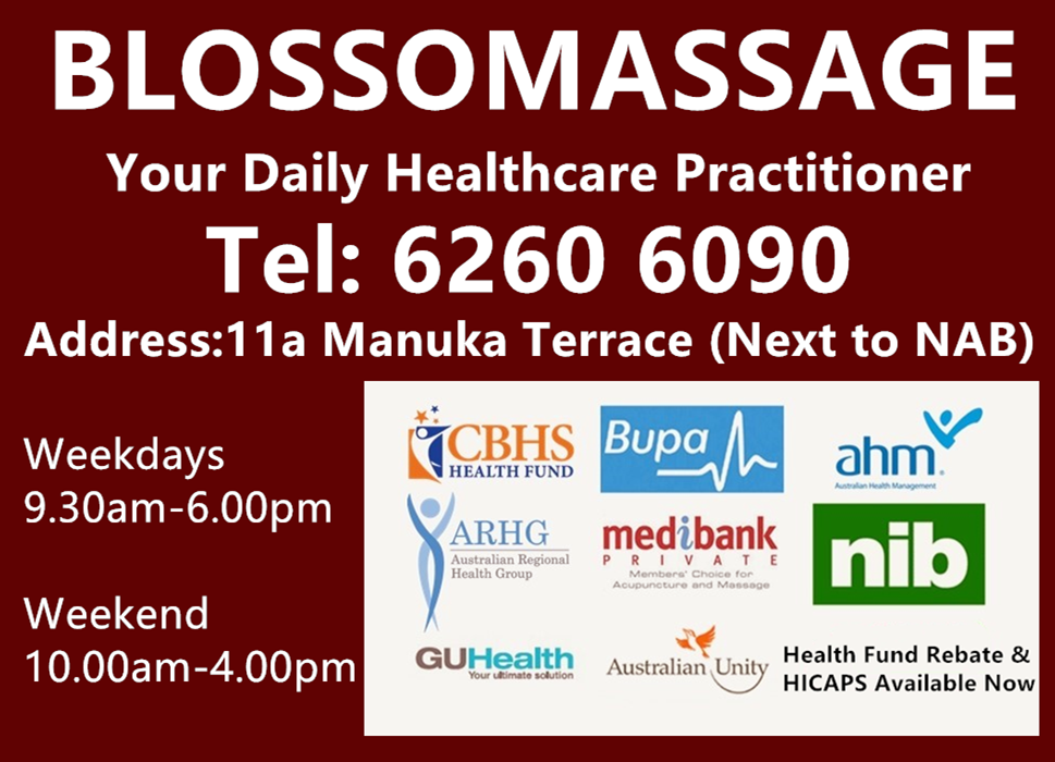 Blossom Massage Manuka | 2/17 Market St, Belconnen ACT 2617, Australia | Phone: (02) 6260 6090