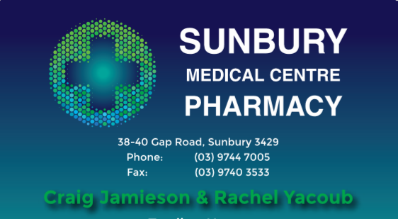 Sunbury Medical Centre Pharmacy | pharmacy | 38-44 Gap Rd, Sunbury VIC 3429, Australia | 0397447005 OR +61 3 9744 7005