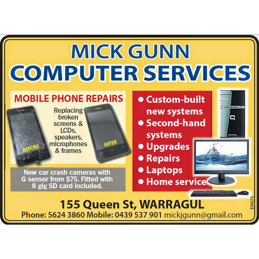 Mick Gunn Computer Services |  | 7/60 Victoria St, Warragul VIC 3820, Australia | 0439537901 OR +61 439 537 901