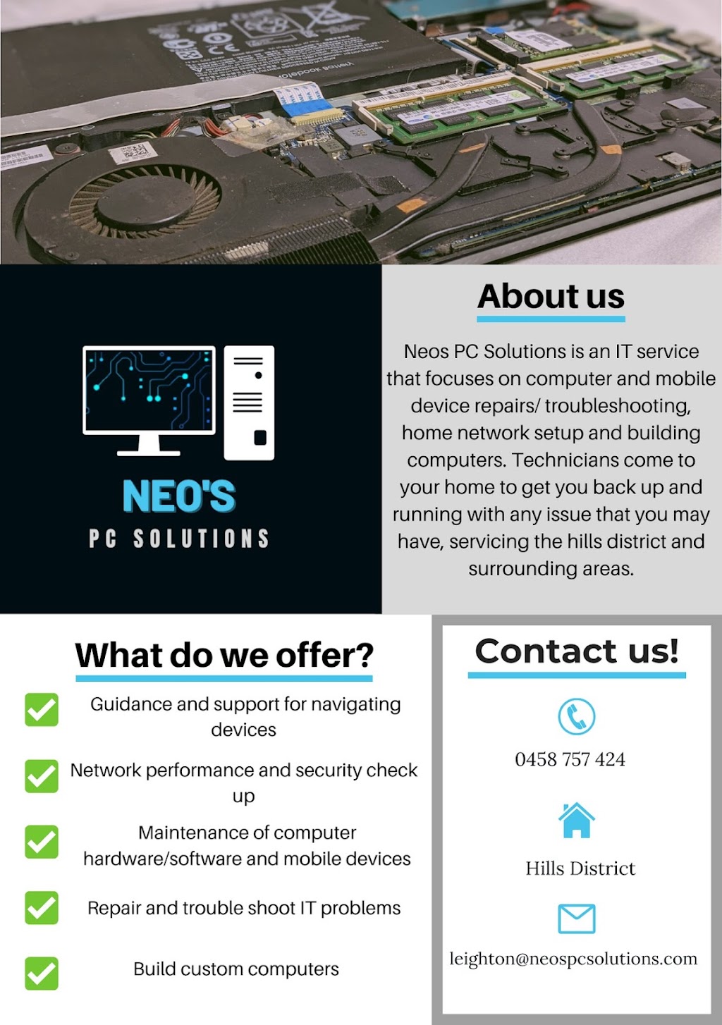 Neos PC Solutions | 221 Annangrove Rd, Annangrove NSW 2156, Australia | Phone: 0458 757 424