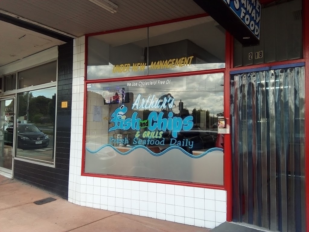 Arthurs Fish and Chips and Grills | meal takeaway | 218 Mitcham Rd, Mitcham VIC 3132, Australia | 0398734130 OR +61 3 9873 4130