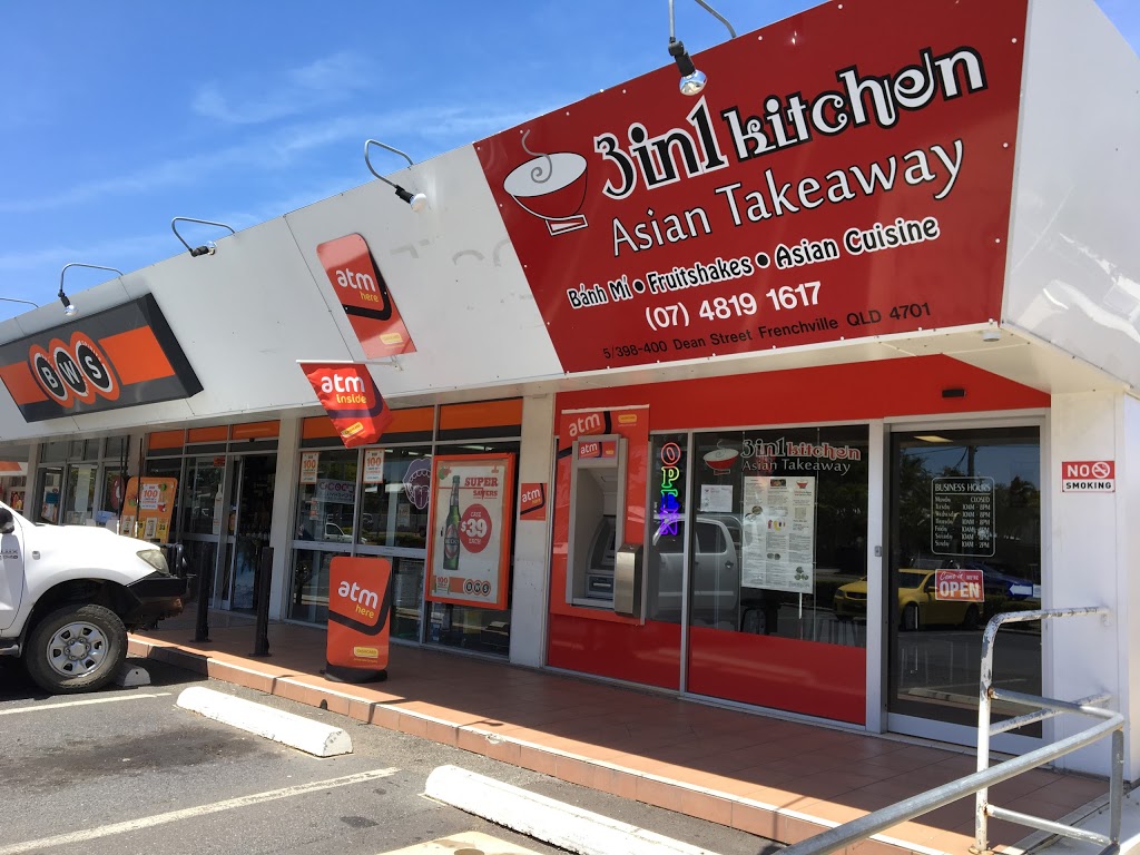 3 in 1 Kitchen | meal takeaway | Shop 5/400 Dean St, Frenchville QLD 4701, Australia | 0748191617 OR +61 7 4819 1617