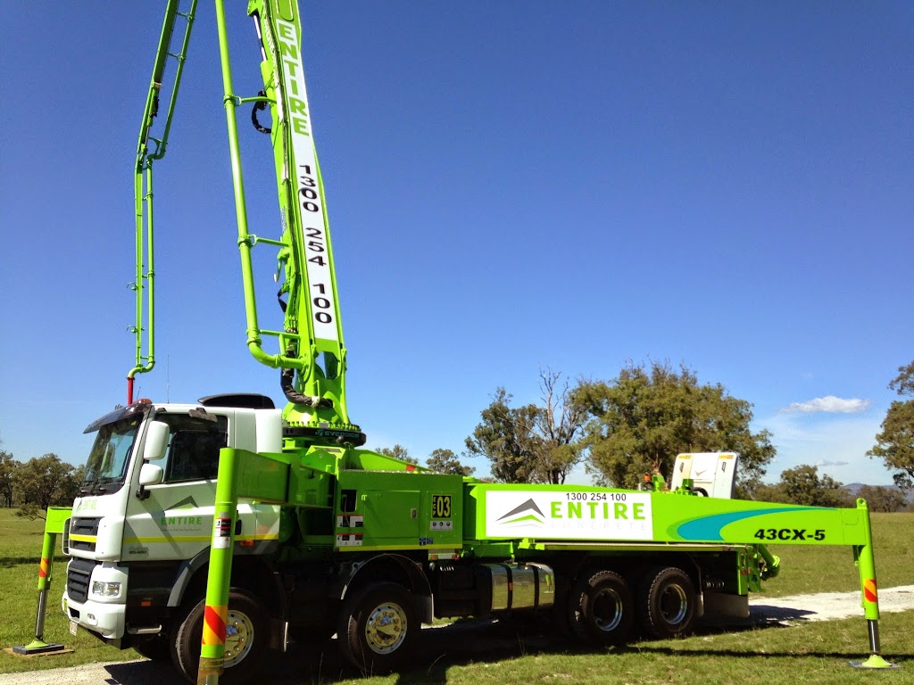 Entire Concrete - Ready mix concrete supply | 18 Magpie St, McDougalls Hill NSW 2330, Australia | Phone: 1300 254 100