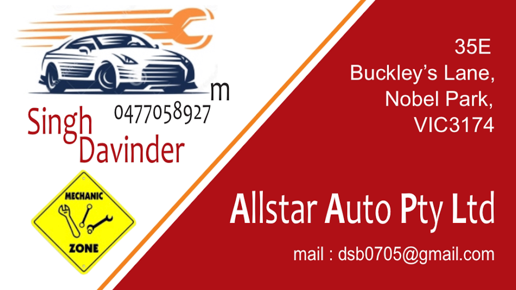 Allstar Auto Pty. Ltd. | 35 E Buckleys Ln, Noble Park VIC 3174, Australia | Phone: 0477 058 927