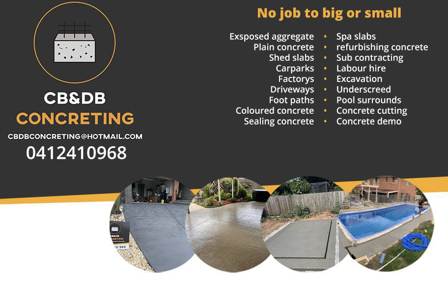 CB&DB CONCRETING PTY LTD | general contractor | 4 Duke Ct, Skye VIC 3977, Australia | 0412410968 OR +61 412 410 968