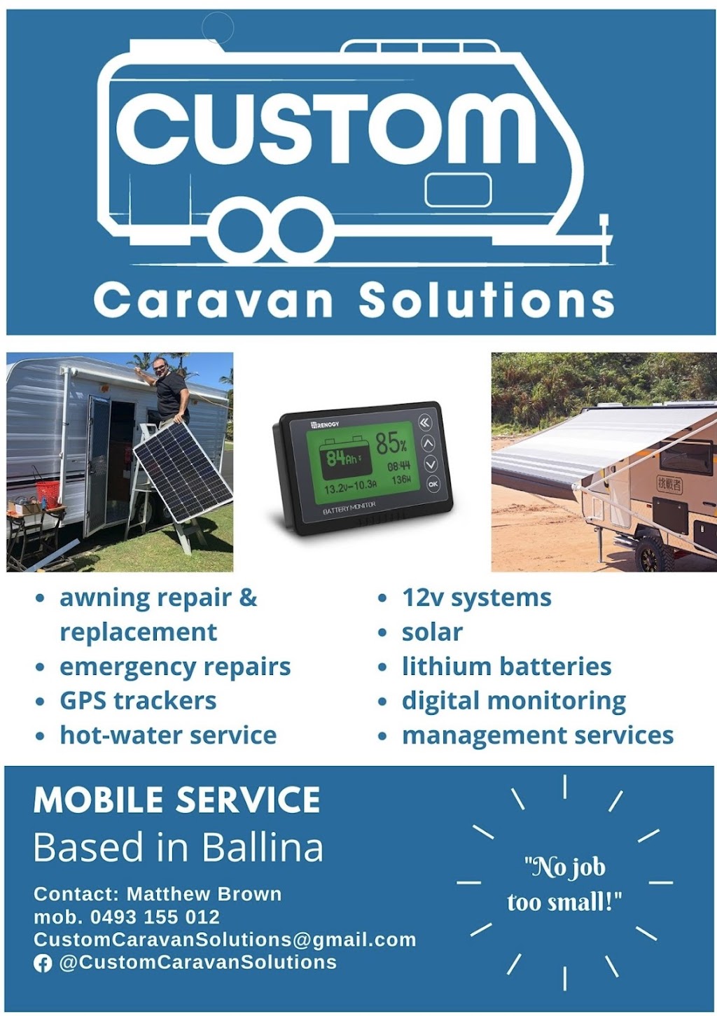 Custom Caravan Solutions | car repair | 35 Waterford Parade, Skennars Head NSW 2478, Australia | 0493155012 OR +61 493 155 012