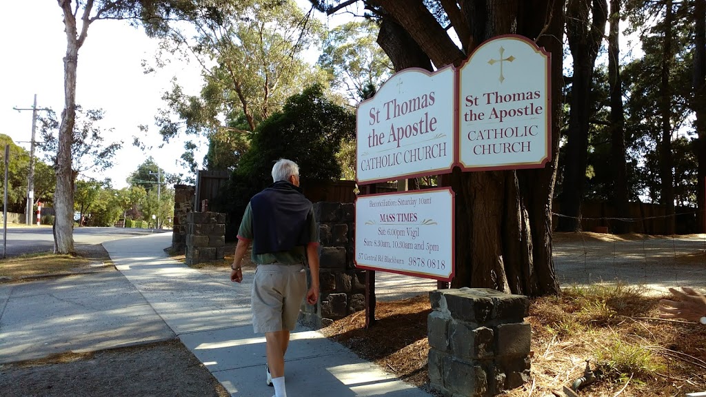 St Thomas the Apostle Catholic Church | church | 57 Central Rd, Blackburn VIC 3130, Australia | 0398780818 OR +61 3 9878 0818