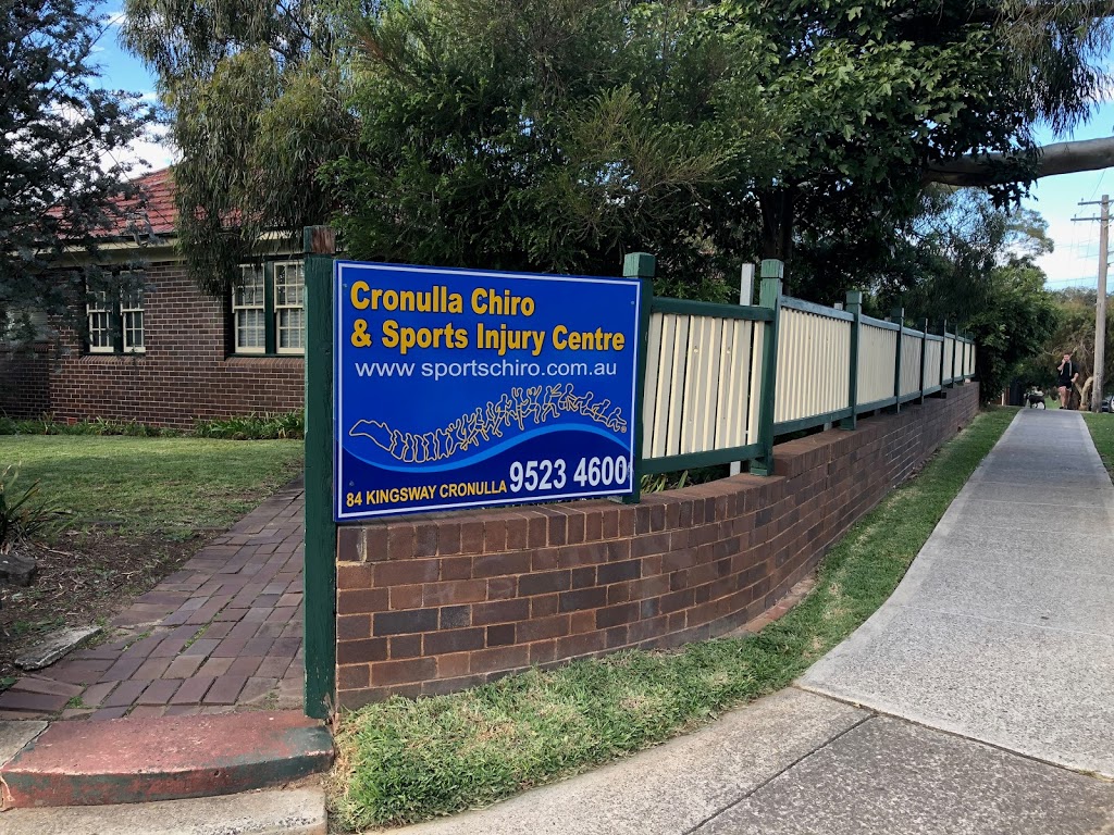 Cronulla Chiropractic & Sports Injury Centre | 84 Kingsway, Cronulla NSW 2230, Australia | Phone: (02) 9523 4600