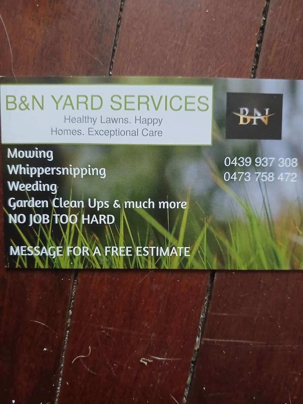 B&N YARD SERVICES | Middle Cres, Dysart QLD 4745, Australia | Phone: 0473 758 472
