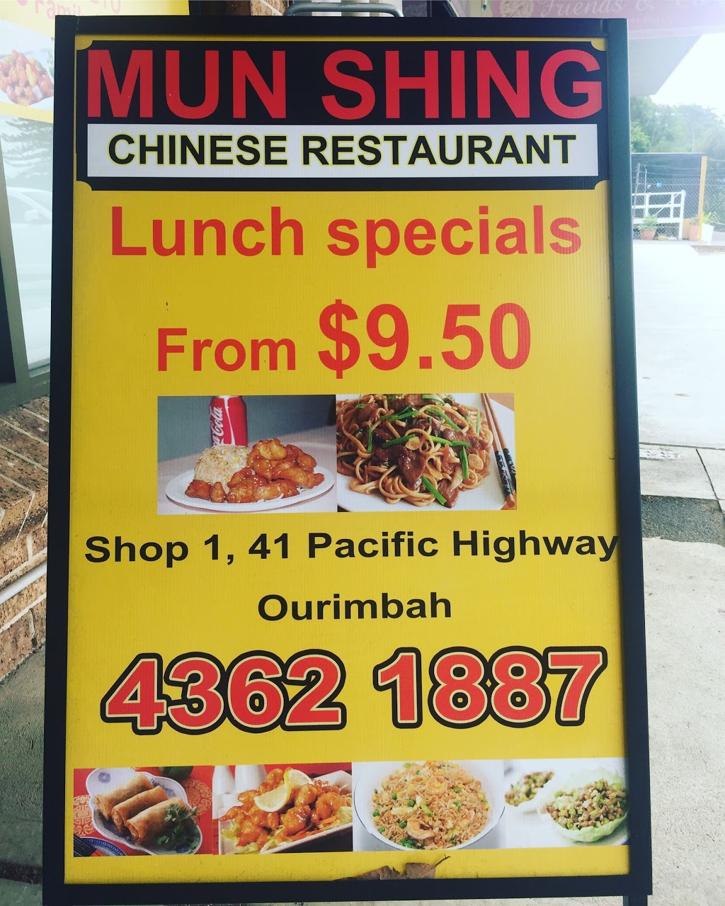 Mun Shing Chinese Restaurant | restaurant | 41 Pacific Hwy, Ourimbah NSW 2258, Australia | 0243621887 OR +61 2 4362 1887