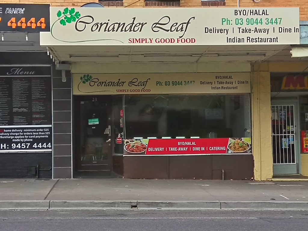 Coriander Leaf Simply Good Food | 23 Southern Rd, Heidelberg Heights VIC 3081, Australia | Phone: (03) 9044 3447