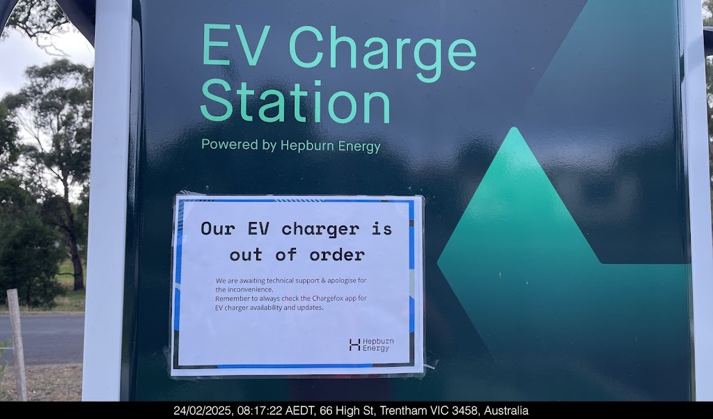 Chargefox Charging Station | 66 High St, Trentham VIC 3458, Australia | Phone: 1300 518 038