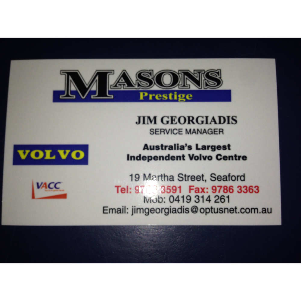 Masons Prestige Volvo | car dealer | 8 Keppler Circuit, Seaford VIC 3198, Australia | 0397863591 OR +61 3 9786 3591