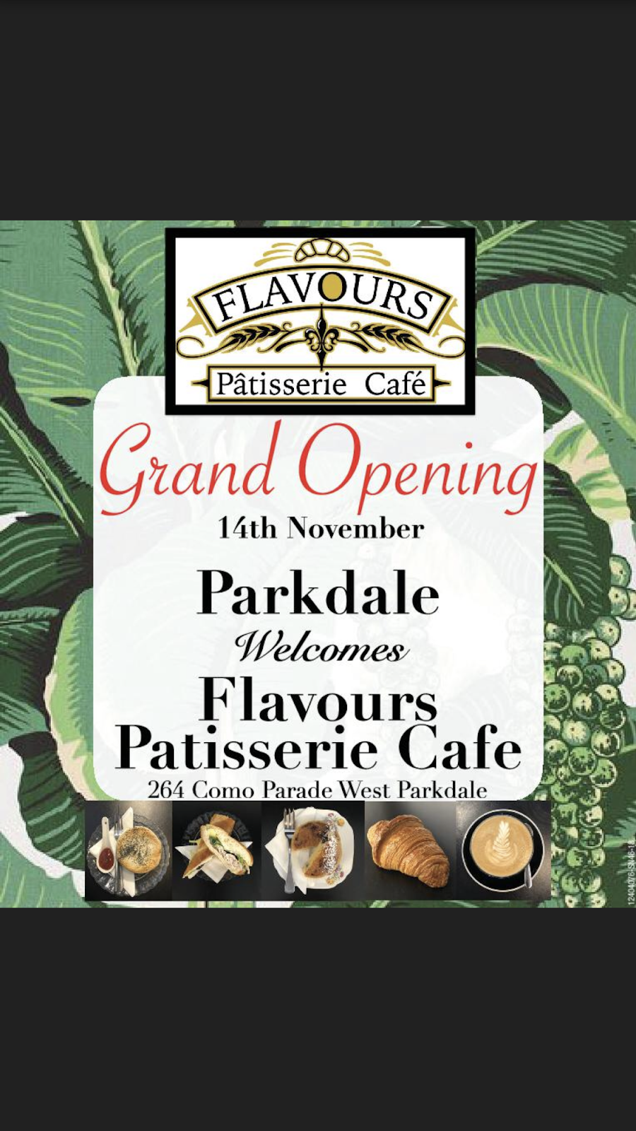 Flavours Patisserie Cafe | cafe | 264 Como Parade W, Parkdale VIC 3195, Australia