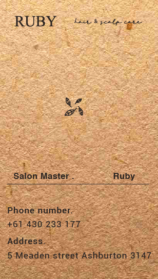 Ruby hair and scalp care | hair care | 5 Meaden St, Ashburton VIC 3147, Australia | 0430233177 OR +61 430 233 177