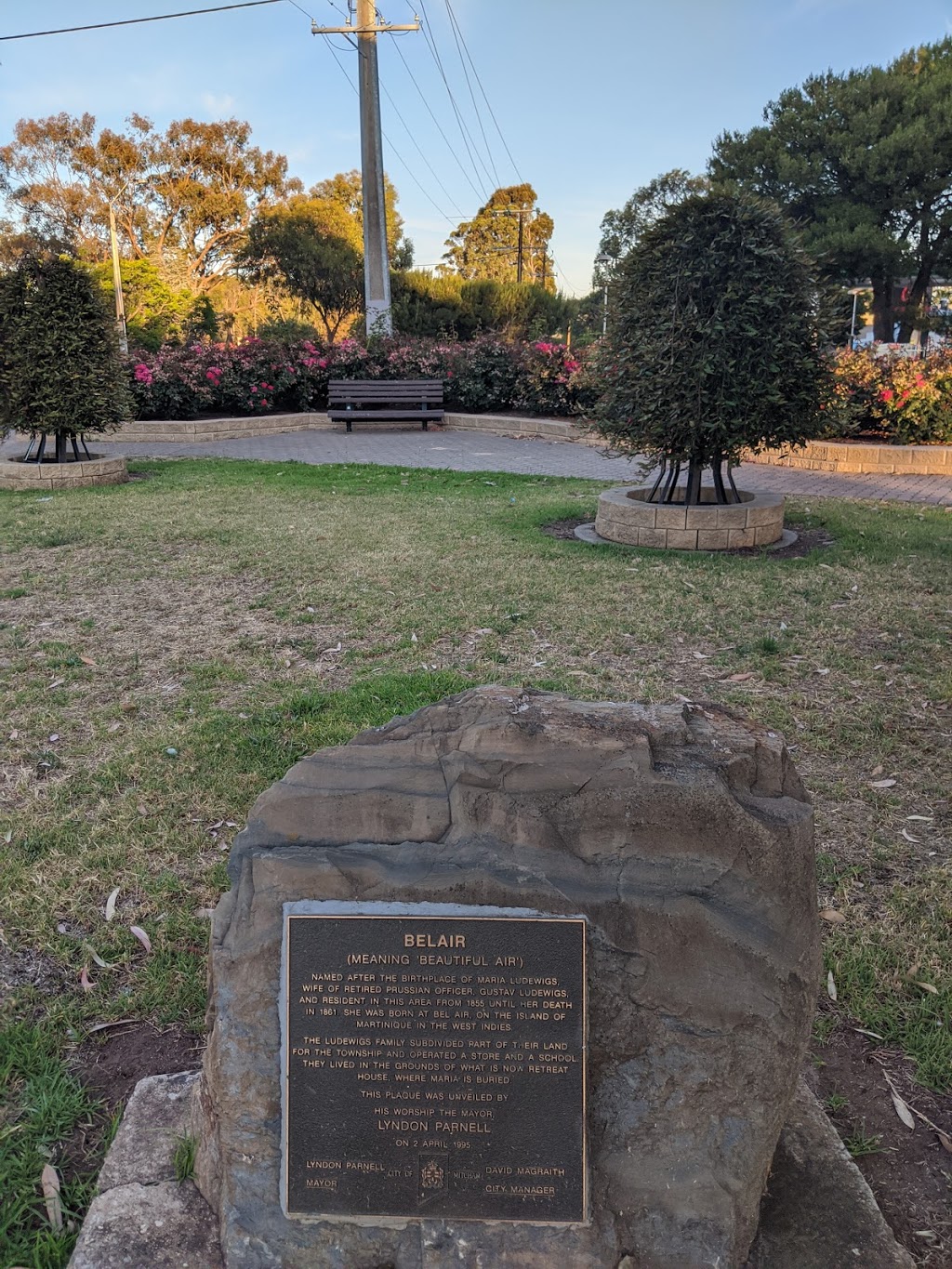 Belair plaque | Belair SA 5052, Australia