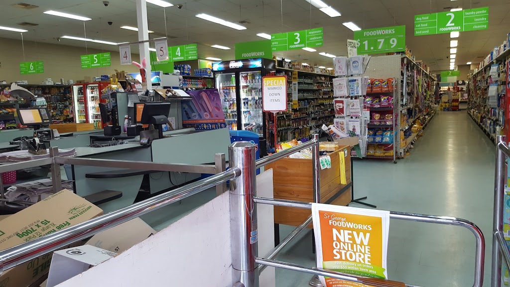 FoodWorks | supermarket | 88 Victoria St, St George QLD 4487, Australia | 0746253404 OR +61 7 4625 3404