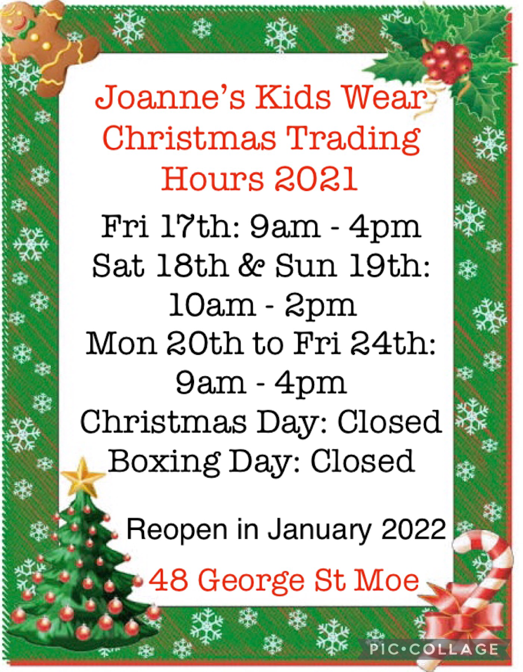Joanne’s Kids Wear | 9 Kirk St, Moe VIC 3825, Australia | Phone: 0428 278 514