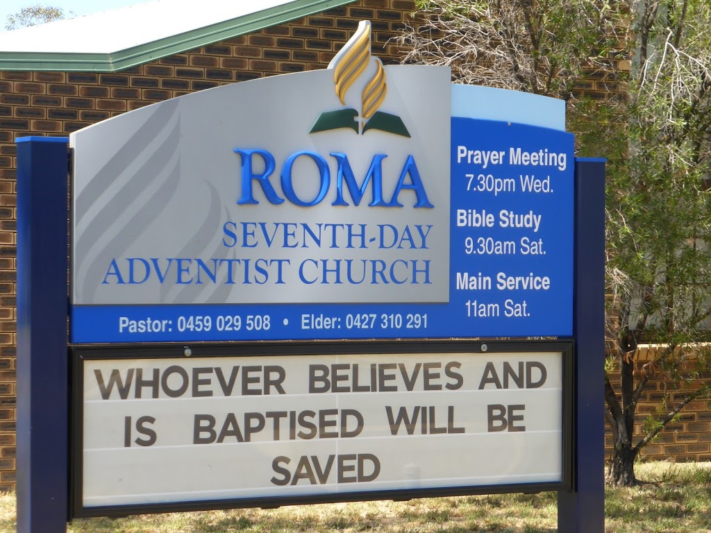 Roma Seventh Day Adventist Church | church | 110 Currey St, Roma QLD 4455, Australia | 0459029508 OR +61 459 029 508