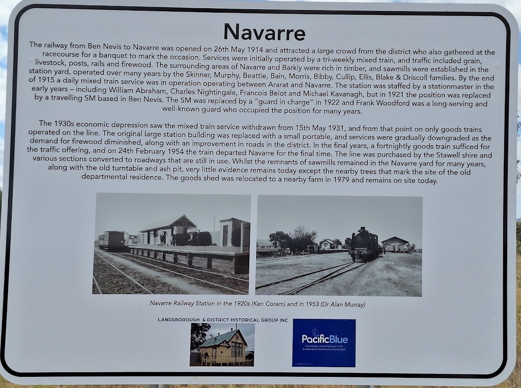 Former Navarre Railway Station | Navarre VIC 3384, Australia | Phone: (03) 5358 8700