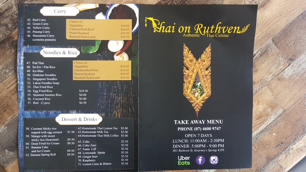 Thai on ruthven | restaurant | 807 Ruthven St, Kearneys Spring QLD 4350, Australia | 0746009747 OR +61 7 4600 9747