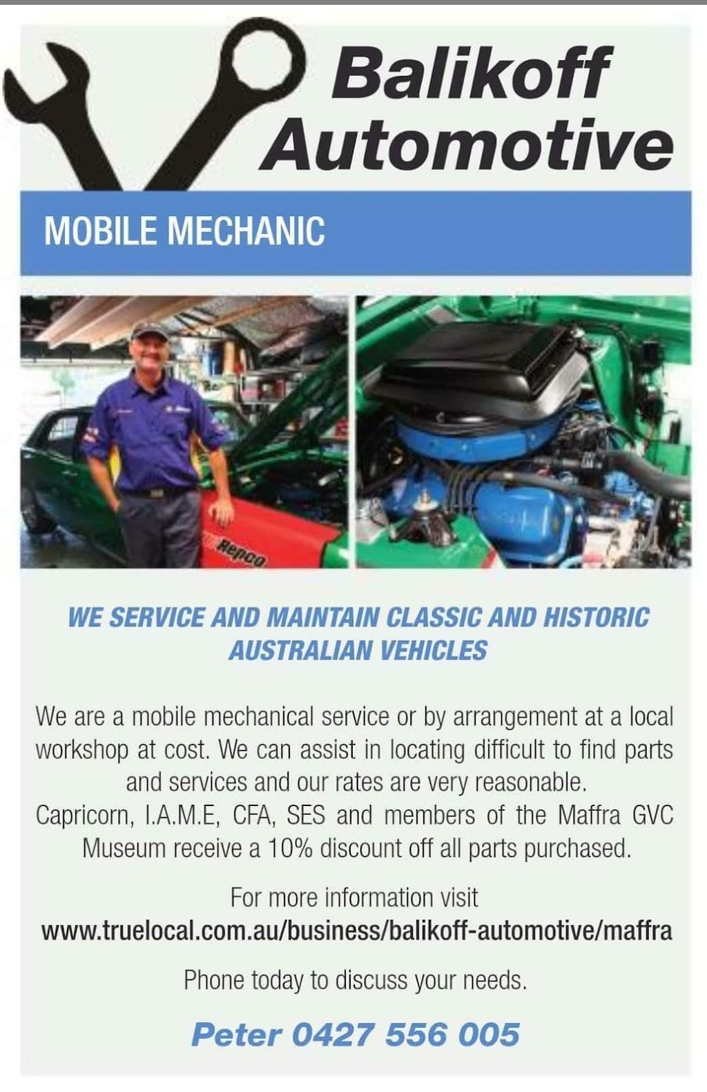 Balikoff Automotive | car repair | McLean St, Maffra VIC 3860, Australia | 0427556005 OR +61 427 556 005