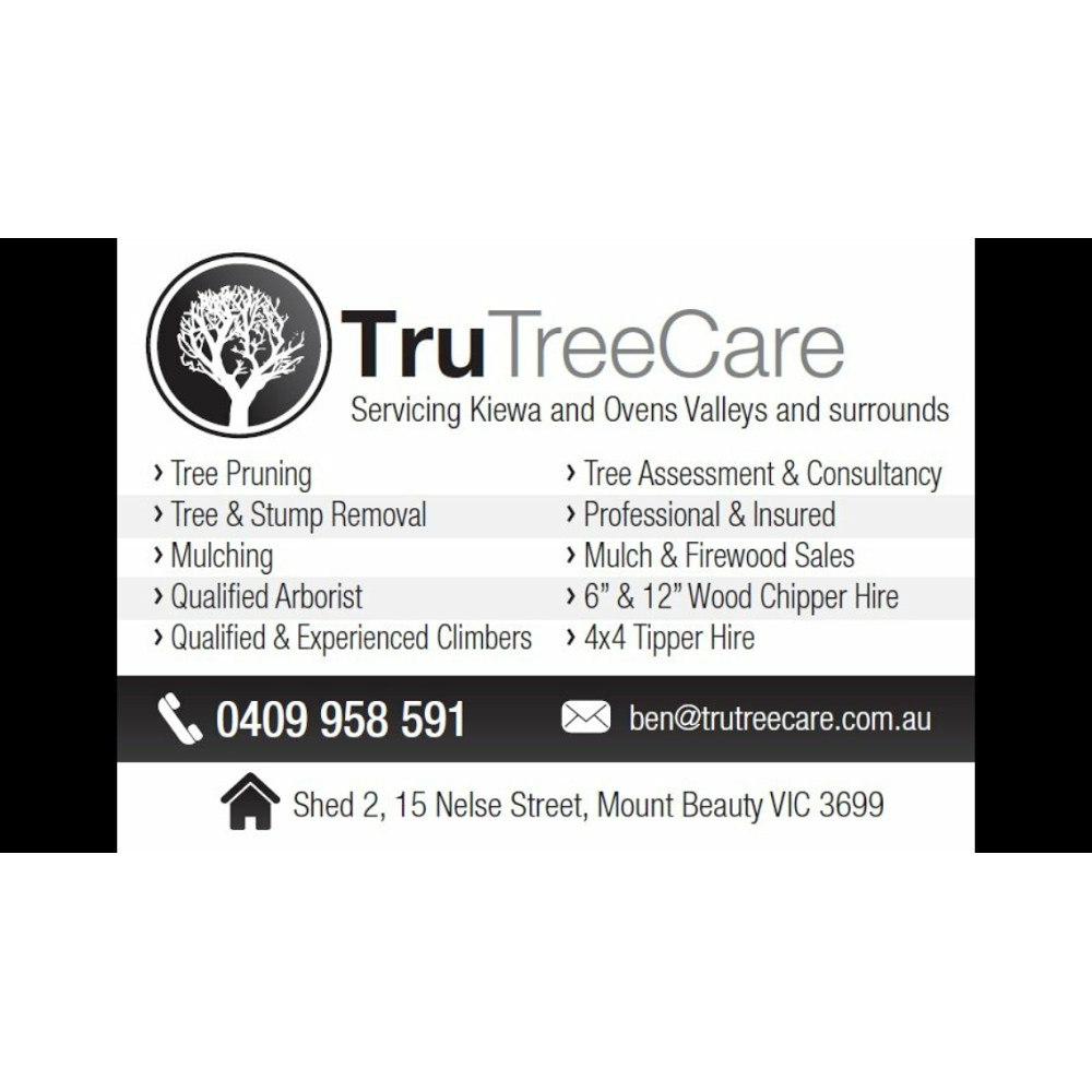 Tru Tree Care | Shed 2/23 Nelse St, Mount Beauty VIC 3699, Australia | Phone: 0409 958 591