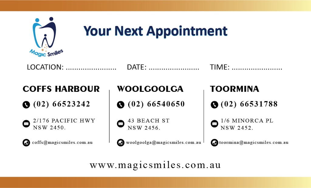 Magic Smiles Coffs (Dental & Implant Centre) | 176 Pacific Hwy, Coffs Harbour NSW 2450, Australia | Phone: (02) 6652 3242