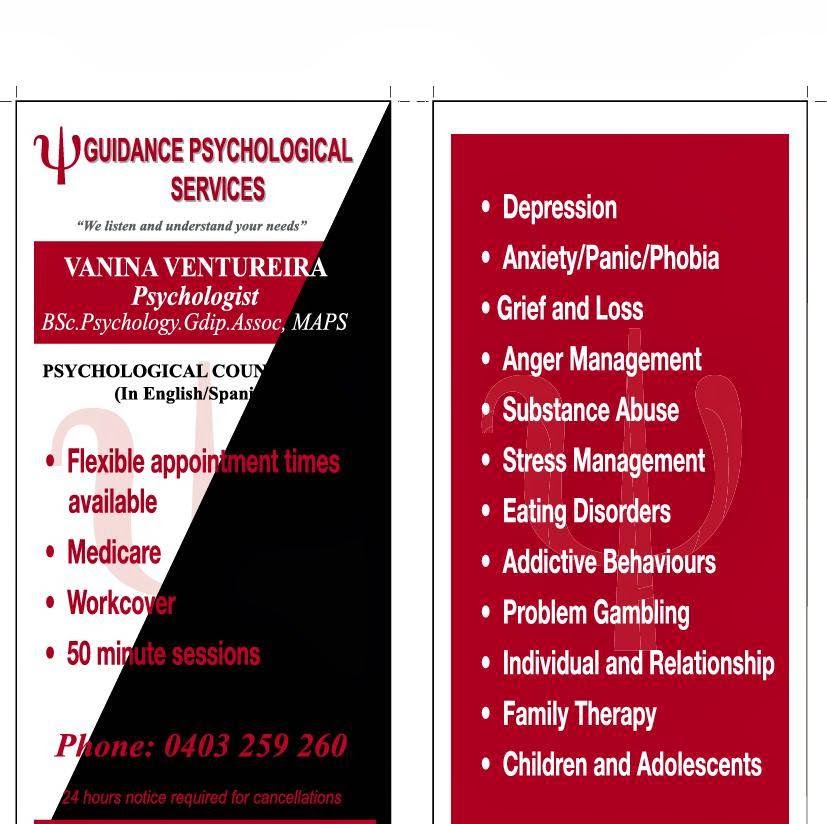 Guidance Psychological Services | health | 143 Kings Rd, Kings Park VIC 3021, Australia | 0403259160 OR +61 403 259 160