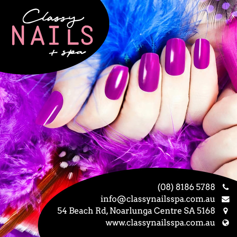 CLASSY NAILS + SPA | beauty salon | FP185 Beach Rd, Noarlunga Centre SA 5168, Australia | 0881865788 OR +61 8 8186 5788