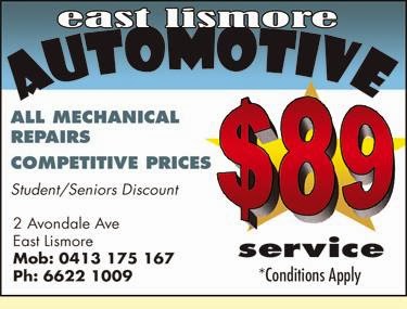 East Lismore Automotive | car repair | 2 Avondale Ave, East Lismore NSW 2480, Australia | 0266221009 OR +61 2 6622 1009