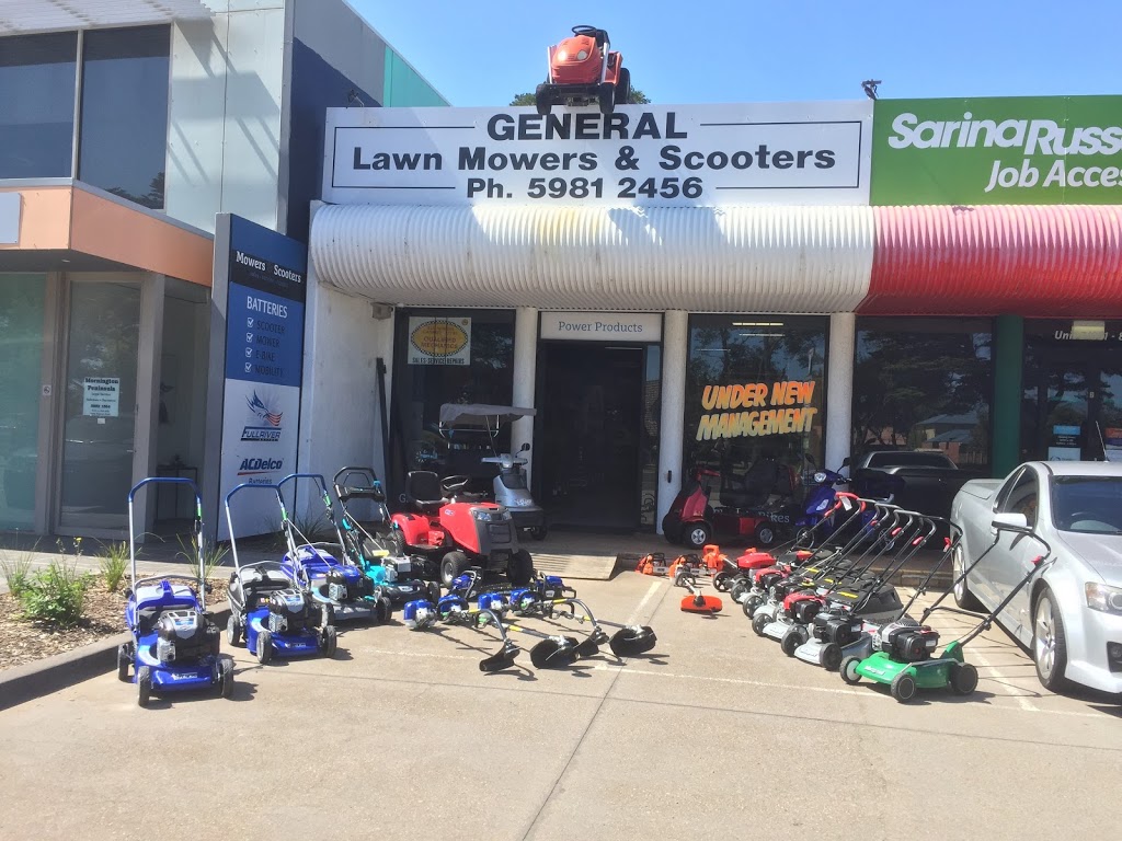 General Lawn Mowers & Scooters | store | Shop 1/851 Point Nepean Rd, Rosebud VIC 3939, Australia | 0419442626 OR +61 419 442 626