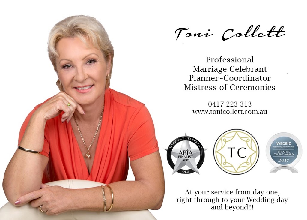 Toni Collett Sunshine Coast Marriage Celebrant | 54 Windermere Way, Sippy Downs QLD 4556, Australia | Phone: 0417 223 313