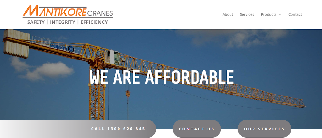 Mantikore Cranes | store | 135 Cobbitty Rd, Cobbitty NSW 2570, Australia | 1300626845 OR +61 1300 626 845