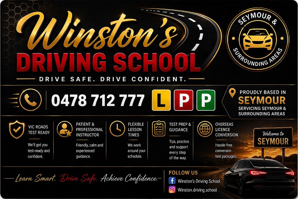 WINSTONs DRIVING SCHOOL | 5 Conductor Dr, Seymour VIC 3660, Australia | Phone: 0478 712 777