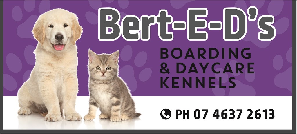 Bert-E-Ds Boaring and Day Care Kennels |  | 160 Drayton Wellcamp Rd, Glenvale QLD 4350, Australia | 0746372613 OR +61 7 4637 2613