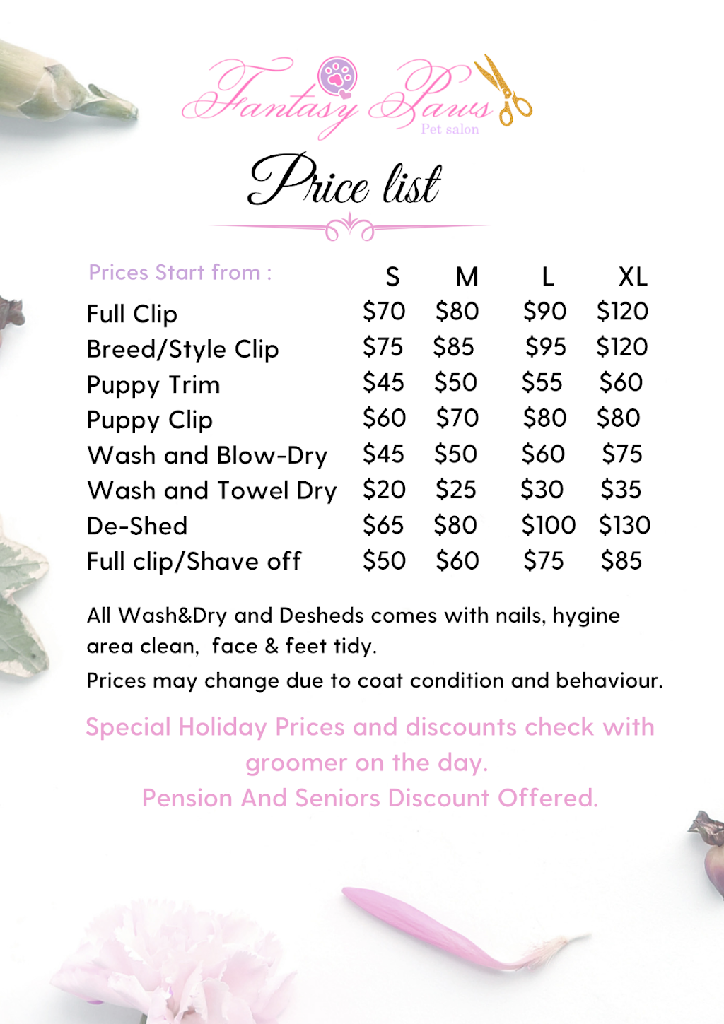 Fantasy Paws Pet Salon |  | 30 Coleford Rd, Wellard WA 6170, Australia | 0458388320 OR +61 458 388 320